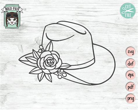 Chapeau Cowboy, Cowgirl Hats, Black Cowgirl, Flower Svg, Flower Hats ...