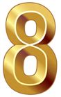 Gold Number Eight PNG Clipart Image | Gallery Yopriceville - High ...