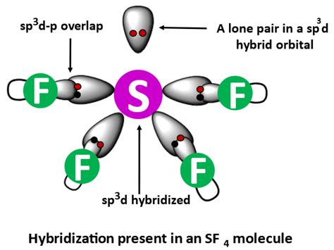 SF4 Lewis structure, Molecular geometry, Bond angle, Hybridization