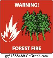 320 Forest Fire Warning Sign Vector Clip Art | Royalty Free - GoGraph