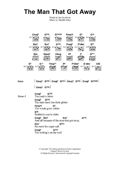 The Man That Got Away by Jeff Buckley - Guitar Chords/Lyrics - Guitar Instructor