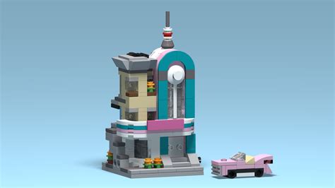 LEGO MOC Downtown Diner Mini Modular by mattking4 | Rebrickable - Build ...