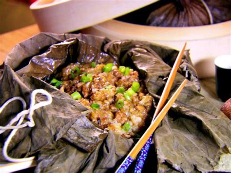 Sticky Rice Wrapped in Lotus Leaves : Recipes : Cooking Channel Recipe ...