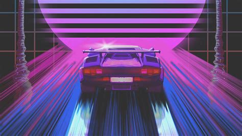 Wallpaper Car, Retro, Art, 80s, Neon - 80s Neon Wallpaper Iphone - 1920x1080 Wallpaper - teahub.io