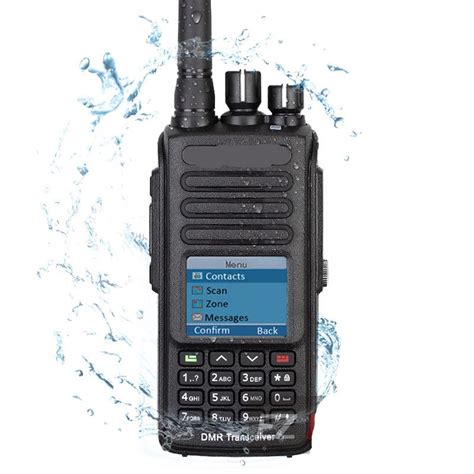 DMR Digital Walkie Talkie Optional GPS IP67 Waterproof Dustproof Radio With Microphone ...