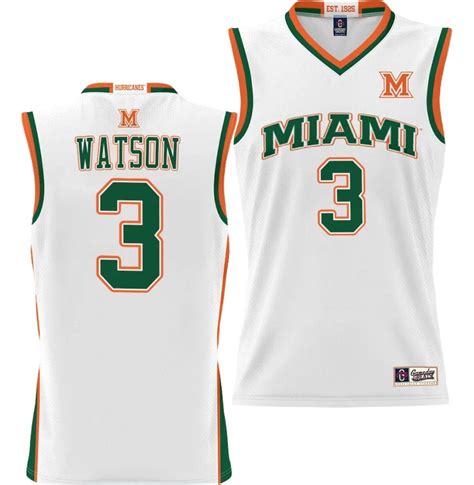 [Hot] Buy Christian Watson Jersey #3 Miami Hurricanes White