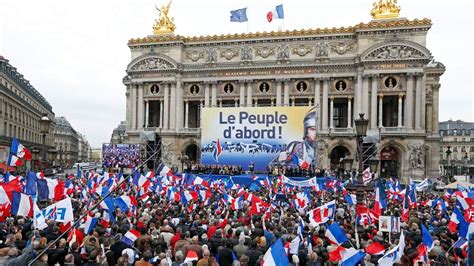 France: Le Pen Supporters March Through Paris | World News | Sky News