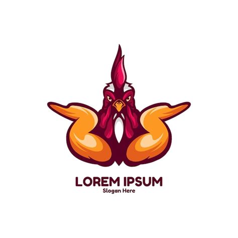 Premium Vector | Chicken Wings Character Logo