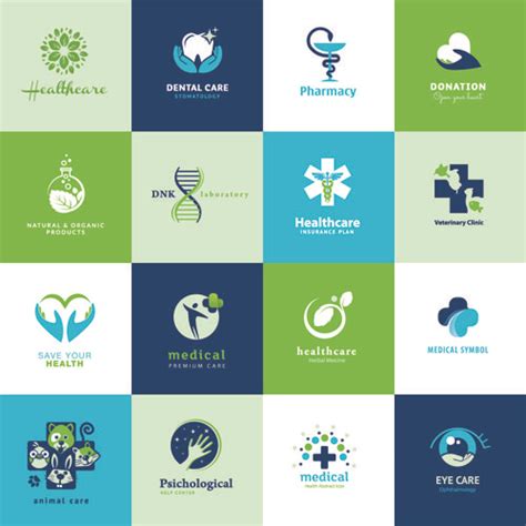 Creative medical and healthcare logos vector set 05 | Медицинский ...