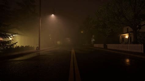 ArtStation - Foggy suburb night - Unreal Engine 4