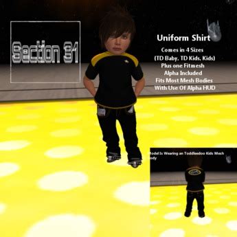 Second Life Marketplace - Section 31 Engineering Uniform T Shirt Kids