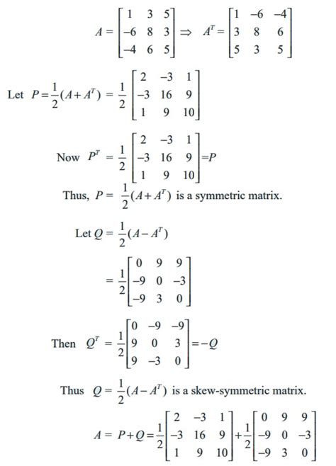 Symmetric and Skew-symmetric Matrices - Definition, Theorem, Solved ...