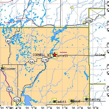 Cornell, Wisconsin (WI) ~ population data, races, housing & economy