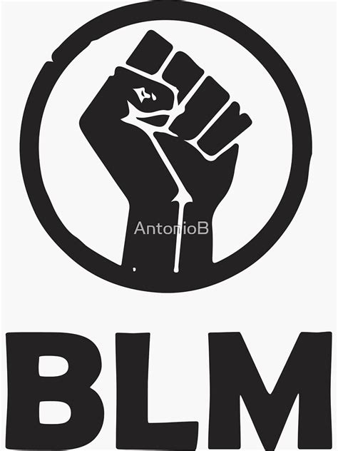 "BLM Hand symbol" Sticker for Sale by AntonioB | Redbubble