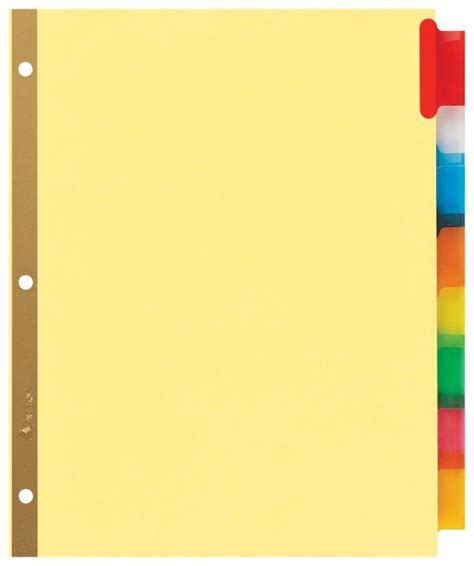 Avery Big Tab Insertable Dividers 8-Tab Set, Multicolor (11111) | Avery.com