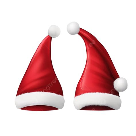 Santa Hat, Realistic Claus Red Cap Set Vector Mockup, Isolated ...