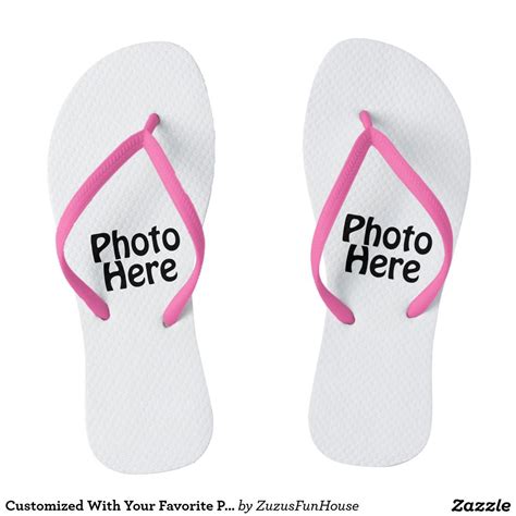 Customized With Your Favorite Photo Flip Flops | Zazzle | Flip flop ...