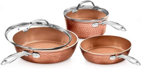 Gotham Steel Hammered Cookware Set - Copper, 5 pc - Fred Meyer