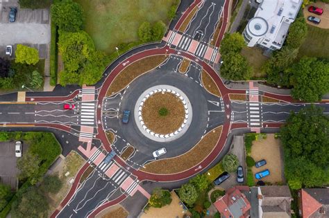 Aerial photos show Cambridge's brand new Dutch roundabout in action ...