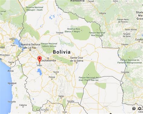 Where is Oruro map Bolivia