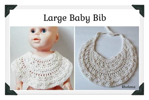 Large Baby Bib ~ FREE Crochet Pattern