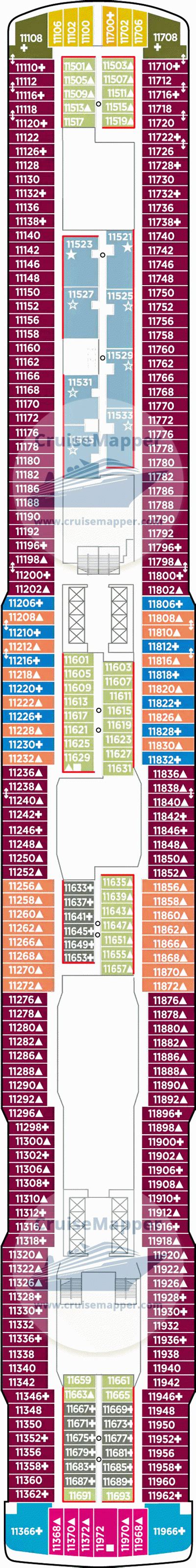 Norwegian Joy deck 11 plan | CruiseMapper