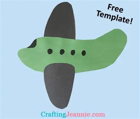 Airplane Craft for Preschoolers (Free Template) - Crafting Jeannie Crafting Jeannie