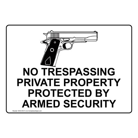 No Trespassing Sign - No Trespassing Private Property Protected