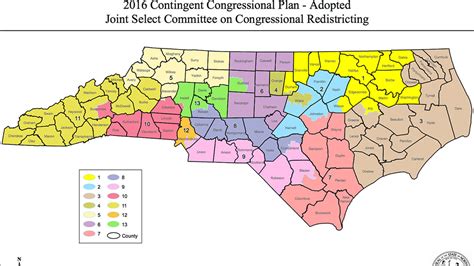 North Carolina Congressional Districts Map