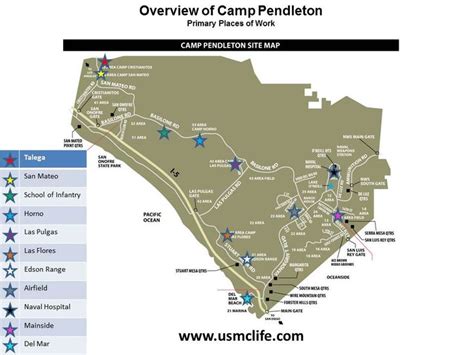 Camp Pendleton Marine Corps Base Map - USMC Life | Camp pendleton, Camp ...