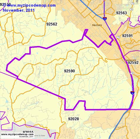 Temecula Ca Zip Code Map - Map