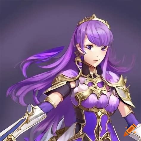 Purple-haired fire emblem princess