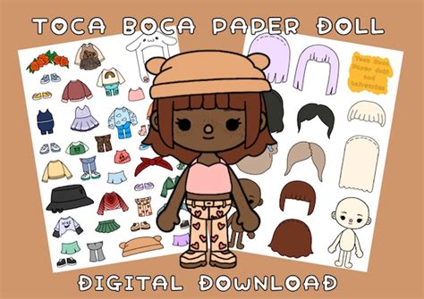 Toca Boca Paper Dolls and Clothes / Quiet book pages / Digital - Etsy Österreich