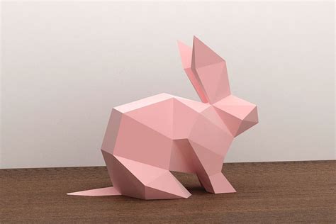 DIY Paper Rabbit - 3d papercraft (22311) | Printables | Design Bundles