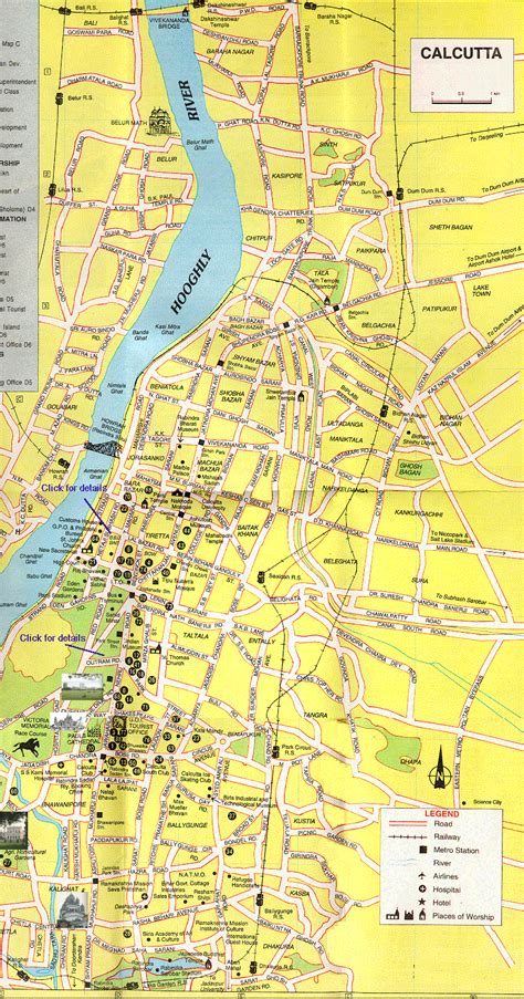 Kolkata Map - TravelsFinders.Com