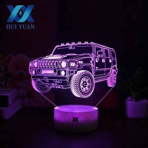 2018 New Car 3D Lamp USB LED 7 Color Home Decoration Table Lamp Child Bedroom Sleep Night Light ...