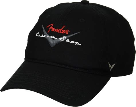 fender black hat white logo fender guitar hat fender adjustable hat ...