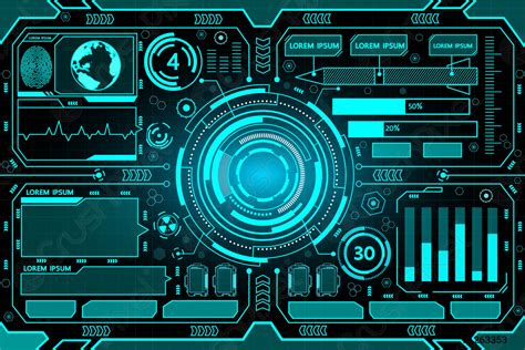 Futuristic interface hud technology background vector design - stock vector 1263353 | Crushpixel