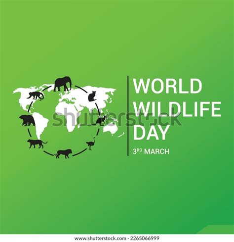 World Wildlife Day Poster Silhouettes Wild Stock Vector (Royalty Free) 2265066999 | Shutterstock