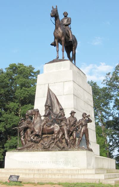 The State of Virginia Monument at Gettysburg, with photos and map