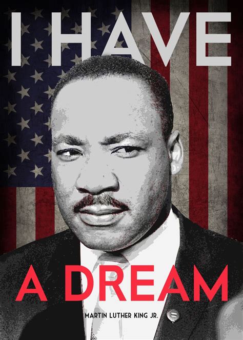 'MLK I HAVE A DREAM' Poster, picture, metal print, paint by Atomic ...