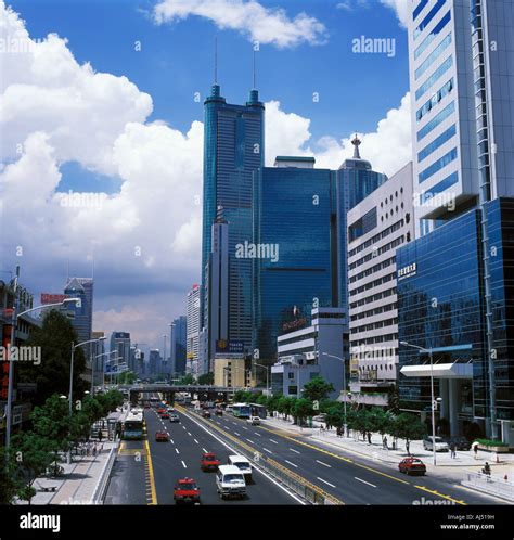 Commercial Building in Shenzhen downtown, China Stock Photo - Alamy