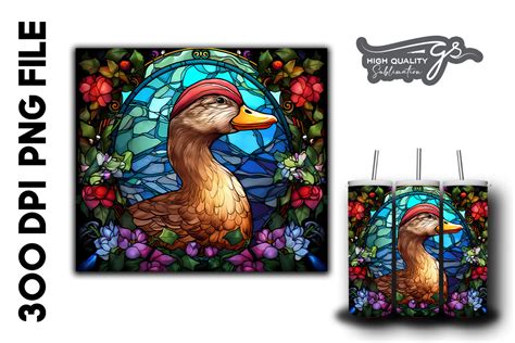 Duck Christmas Vibes Stained Glass Graphic by Glamousita.Sublimation ...
