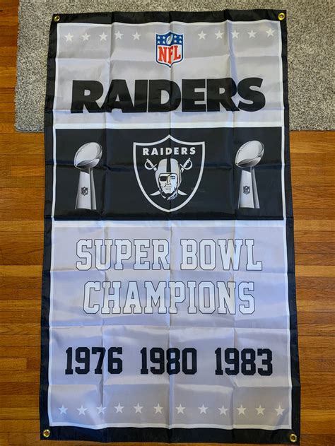 Las Vegas Raiders Super Bowl Championship Banner Flag - Etsy