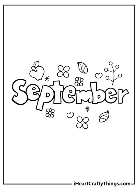 September Coloring Pages Preschool