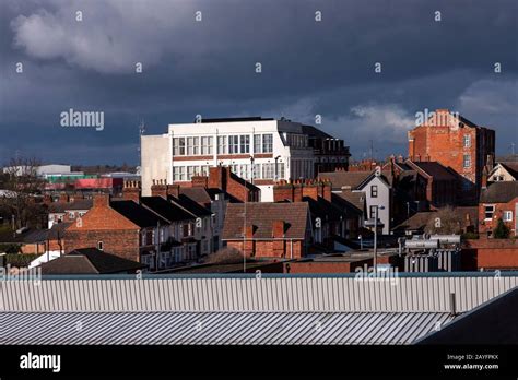 Rooftop view over Kettering from the carpark of the Newland Shopping Centre, Kettering ...