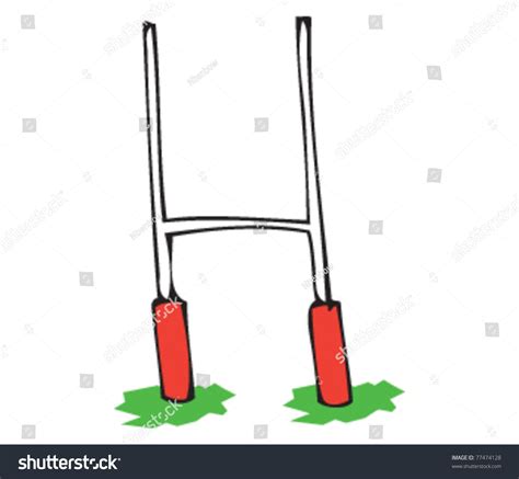 Drawing Of Some Rugby Posts Stock Vector Illustration 77474128 ...