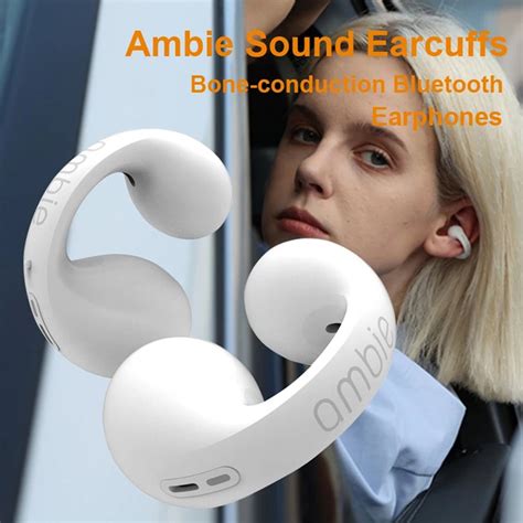 Ambie Sound Earcuffs Bone Conduction Driving Bluetooth Wireless Earphones Earbuds TWS Sport ...