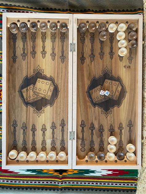 Wood backgammon set Luxury backgammon Wooden backgammon Wooden | Etsy