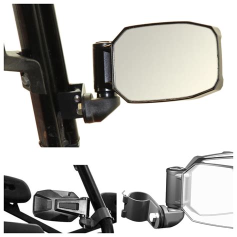 Seizmik Strike UTV SXS Folding Breakaway Side Mirrors Polaris General 1000 ATV, Side-by-Side ...